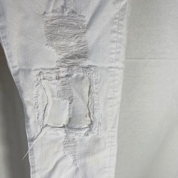 7 For All Mankind White Distressed Destruction Jeans Sz 27 - Picture 11 of 11